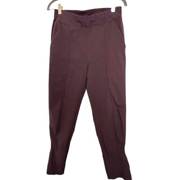 Zella burgundy jogging pants side pockets elastic waist size M - Picture 1 of 10